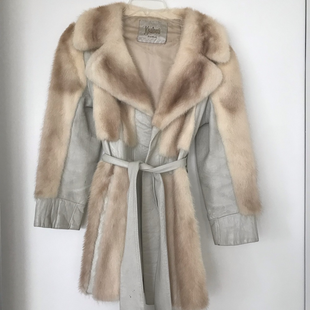 Vintage Mink and Leather Coat